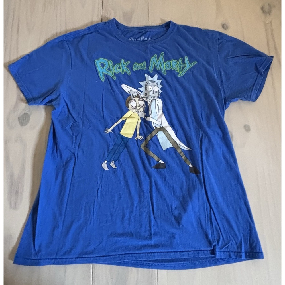 Rick & Morty T-shirt Size Large Blue Adult Swim Ripple‎ Junction 2018